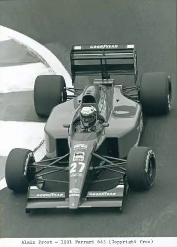 Foto Rennfahrer Allain Prost, Ferrari 643