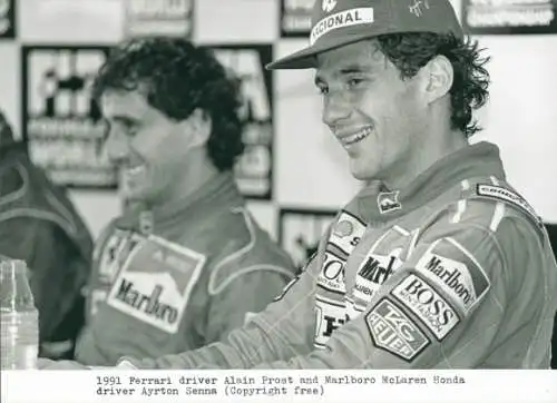 Foto Motorrennsport, Allain Prost, Ayrton Senna, Marlboro, Mclaren, Honda