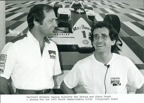 Foto Motorrennsport, Marlboro-McLaren, Ron Dennis, Allain Prost