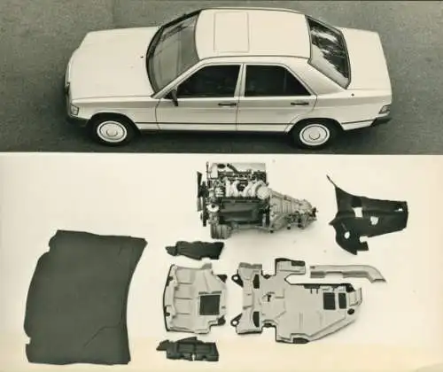 Foto Auto, Mercedes-Benz 190 D, Triebwerkskapselung, Diesel-Pkw