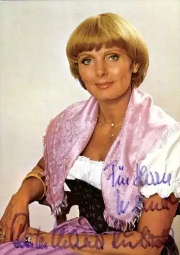 Ak Schauspielerin Ruth-Maria Kubitschek, Portrait, Autogramm