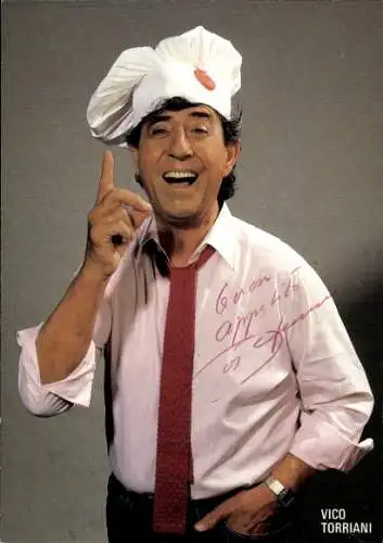Ak Schauspieler Vico Torriani, Portrait, Kochhut, Autogramm