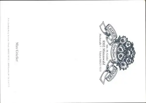 Ak Schauspieler Max Grießer, Portrait, Autogramm