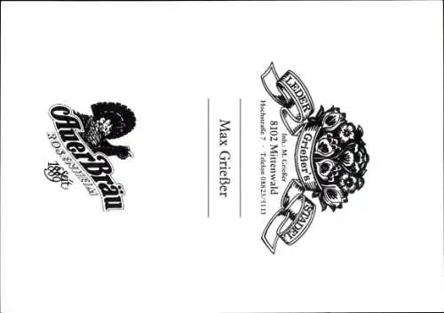 Ak Schauspieler Max Grießer, Portrait, Autogramm