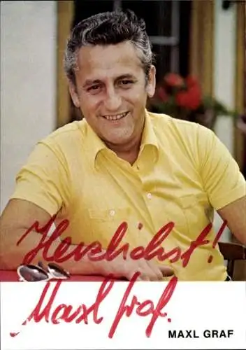 Ak Schauspieler Maxl Graf, Portrait, Autogramm