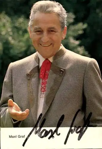 Ak Schauspieler Maxl Graf, Portrait, Autogramm