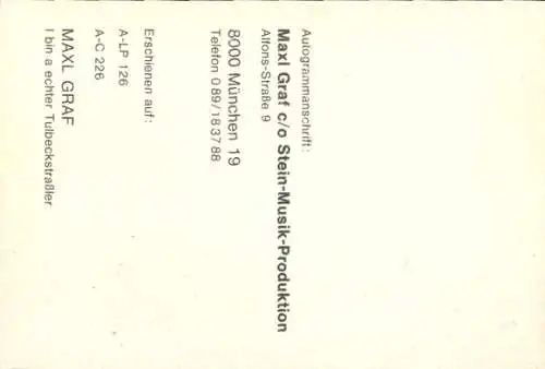 Ak Schauspieler Maxl Graf, Portrait, Autogramm