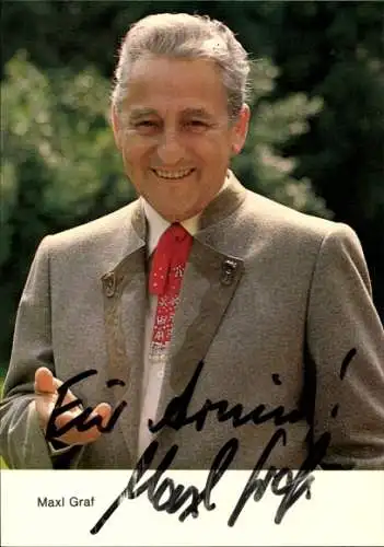 Ak Schauspieler Maxl Graf, Portrait, Autogramm