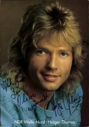 Ak Schauspieler Holger Thomas, Portrait, Autogramm, NDR Welle Nord