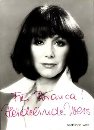 Ak Schauspielerin Heidelinde Weis, Portrait, Autogramm