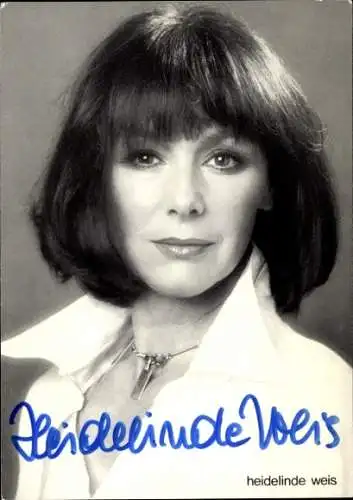 Ak Schauspielerin Heidelinde Weis, Portrait, Autogramm