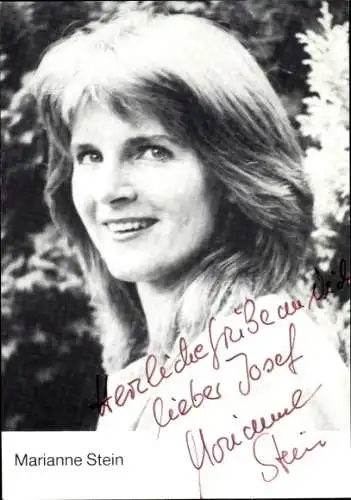Ak Schauspielerin Marianne Stein, Portrait, Autogramm