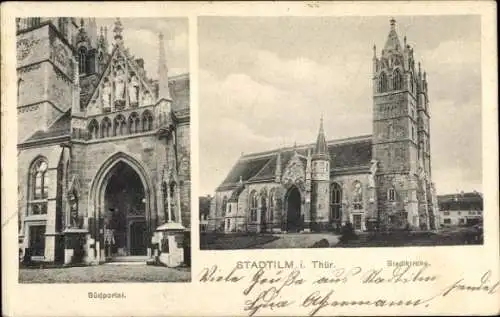 Ak Stadtilm in Thüringen, Stadtkirche, Südportal