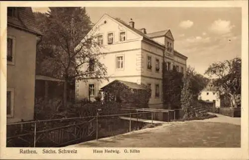 Ak Rathen Kurort Sächsische Schweiz, Haus Hedwig