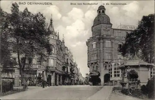 Ak Bad Oeynhausen in Westfalen, Klosterstraße, Blick vom Nordbahnhof