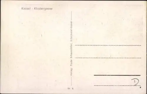 Ak Kassel in Hessen, Klostergasse