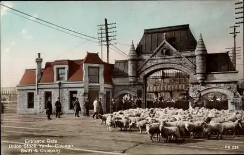 Ak Chicago Illinois USA, Eingangstor, Union Stock & Yards