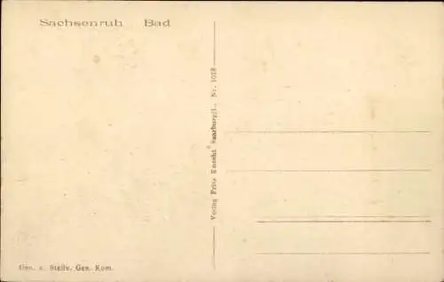 Ak Bad Steben in Oberfranken, Sachsenruh, Bad