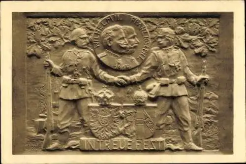 Ak In Treue Fest, Kaiser Wilhelm II., Kaiser Franz Josef I.