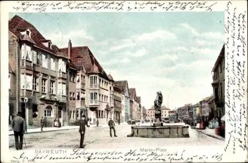 Ak Bayreuth in Oberfranken, Marktplatz