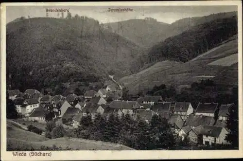 Ak Wieda Walkenried Harz, Gesamtansicht, Brandenberg, Jeremiashöhe