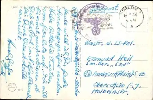 Ak Görlitz in der Lausitz, Dicker Turm, Miele Geschäft