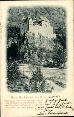 Ak Bozen Bolzano Südtirol, Burg Runkelstein