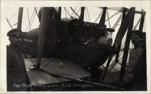 Foto Ak Noyelles Somme, Letztes von Immelmann abgeschossenes Flugzeug, I WK