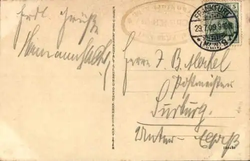 Ak Frankfurt am Main, Internationale Luftschifffahrt-Ausstellung 1909, Zeppelin, Heißluftballon