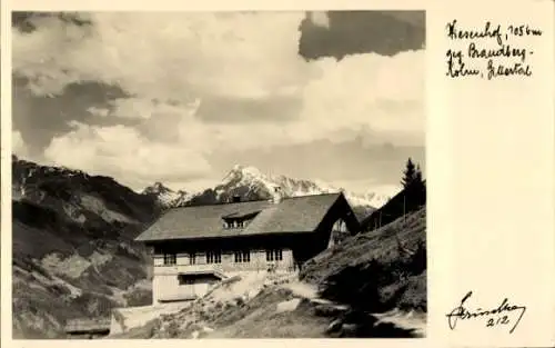 Ak Mayrhofen in Tirol, Alpengasthof Niesenhof im Zillertal, Brandbergkolm