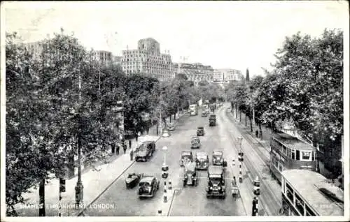 Ak London City England, Themse-Ufer