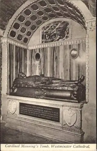 Ak City of Westminster London England, Kathedrale, Grab von Kardinal Manning