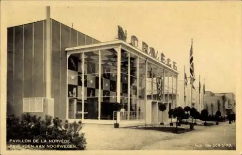 Ak Brüssel, Weltausstellung 1935, Pavillon von Norwegen