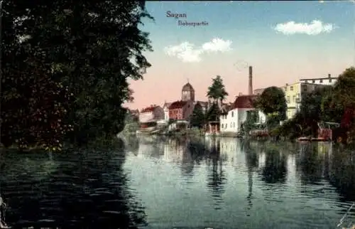 Ak Żagań Sagan Schlesien, Boberpartie