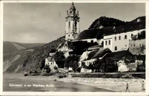 Ak Dürnstein an der Donau Wachau Niederösterreich, Teilansicht, Kirche