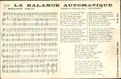 Lied Ak La Balance Automatique, L. Delormel