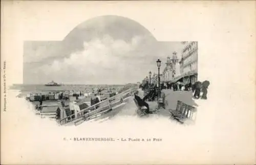 Ak Blankenberghe Blankenberge Westflandern, Strand, Pier