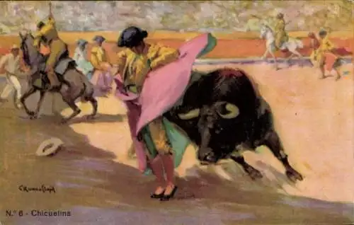 Künstler Ak Corrida de Toros, Chicuelina