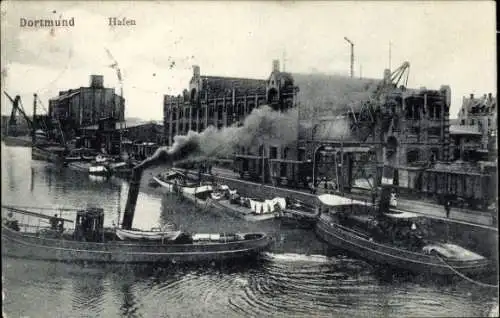 Ak Dortmund im Ruhrgebiet, Hafen