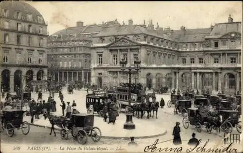 Ak Paris I Louvre, La Place du Palais-Royal