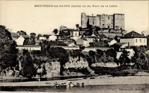 Ak Montrond-les-Bains Loire, Vu du Pont de la Loire