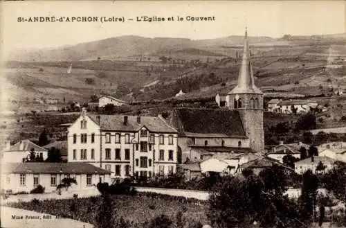 Ak St. André d'Apchon Loire, Kirche, Kloster