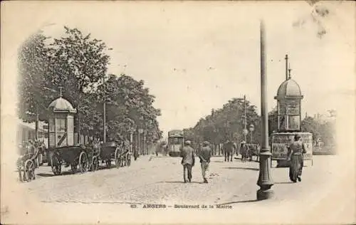 Ak Angers Maine et Loire, Boulevard de la Mairie