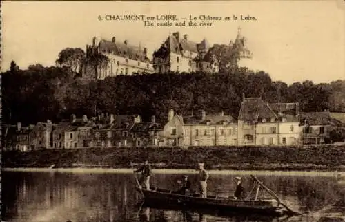 Ak Chaumont sur Loire Loir-et-Cher, Schloss, Loire