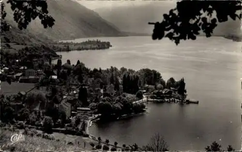 Ak Annecy Haute Savoie, Lac d'Annecy, Vue sur la Baie de Tulloires