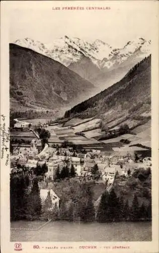 Ak Guchen Hautes-Pyrénées, Vue generale, Vallee d'Aure
