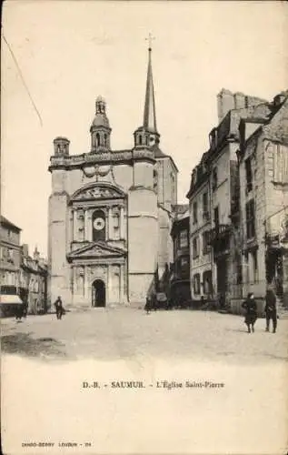 Ak Saumur Maine et Loire, Kirche St. Pierre