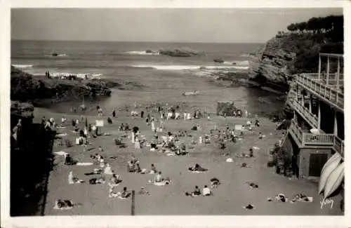 Ak Biarritz Pyrénées Atlantiques, Strand du Port Vieux