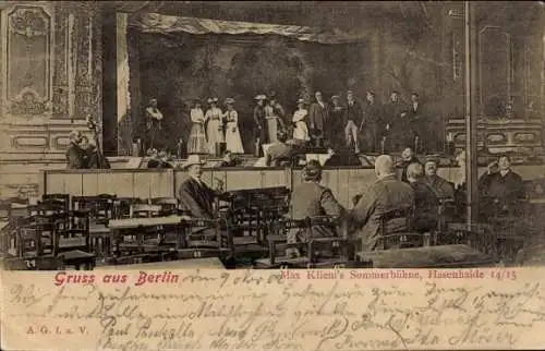 Ak Berlin Kreuzberg, Max Kliems Sommerbühne, Hasenheide 14-15