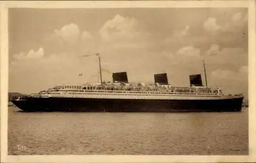 Ak Dampfer Normandie, CGT, French Line